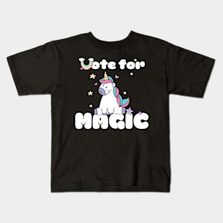 Funny vote for magic unicorn squad gifts Kids T-Shirt